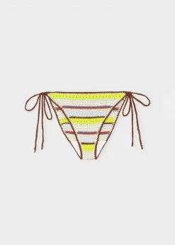Ganni Crochet String Bikini Bottom - Multicolor