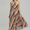 GANNI Halter Dress - Multicolour CLOTHING