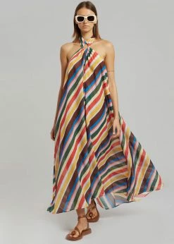 GANNI Halter Dress - Multicolour CLOTHING