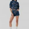 GANNI Mini Denim Short - Dark Indigo