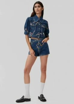 GANNI Mini Denim Short - Dark Indigo