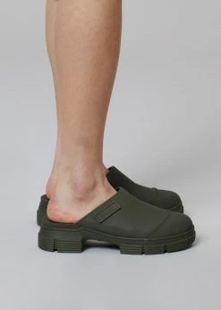 GANNI Recycled Rubber Mules - Kalamata