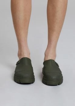 GANNI Recycled Rubber Mules - Kalamata