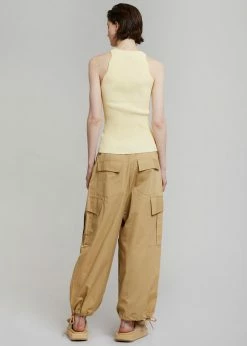 GANNI Sleeveless Knit Top - Flan CLOTHING