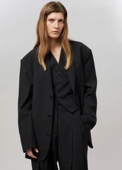 The Frankie Shop CLOTHING Gelso Oversized Blazer - Black