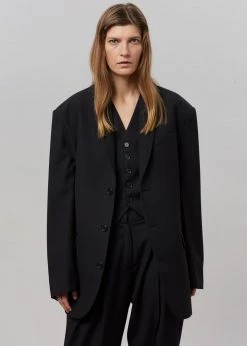 The Frankie Shop CLOTHING Gelso Oversized Blazer - Black