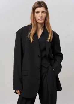 The Frankie Shop CLOTHING Gelso Oversized Blazer - Black