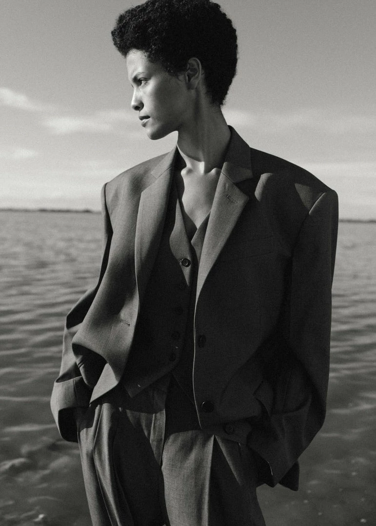 Promo π The Frankie Shop Gelso Oversized Blazer - Dark Grey Melange CLOTHING π 5 The Frankie Shop Gelso Oversized Blazer - Dark Grey Melange CLOTHING