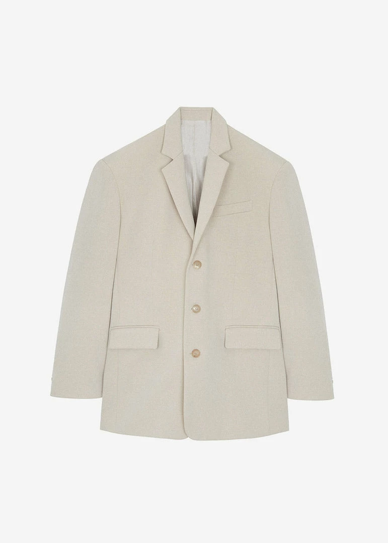 Hot Sale π The Frankie Shop Gelso Oversized Blazer - Light Taupe Melange CLOTHING π 6 The Frankie Shop Gelso Oversized Blazer - Light Taupe Melange CLOTHING