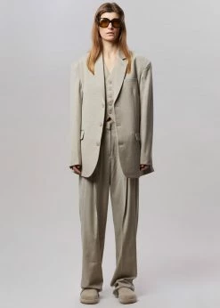 Hot Sale π The Frankie Shop Gelso Oversized Blazer - Light Taupe Melange CLOTHING π 10 The Frankie Shop Gelso Oversized Blazer - Light Taupe Melange CLOTHING