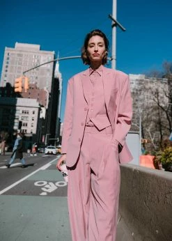 The Frankie Shop CLOTHING Gelso Oversized Blazer - Rose