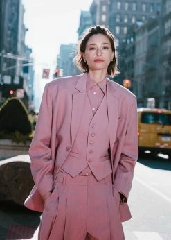 The Frankie Shop CLOTHING Gelso Oversized Blazer - Rose