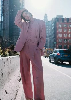 The Frankie Shop CLOTHING Gelso Oversized Blazer - Rose