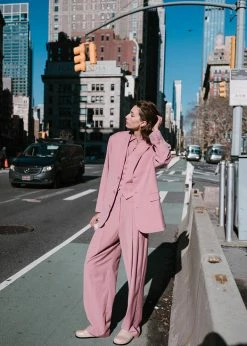 The Frankie Shop CLOTHING Gelso Oversized Blazer - Rose
