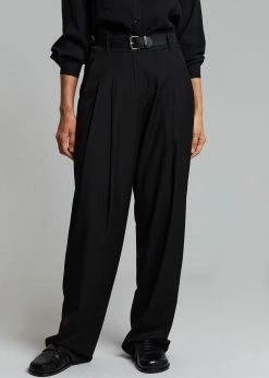 The Frankie Shop Gelso Pleated Trousers - Black CLOTHING