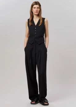 The Frankie Shop Gelso Pleated Trousers - Black CLOTHING
