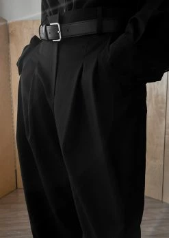 The Frankie Shop Gelso Pleated Trousers - Black CLOTHING