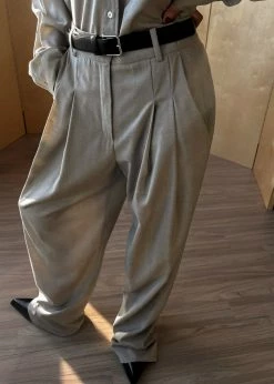 Best reviews of β The Frankie Shop CLOTHING Gelso Pleated Trousers - Light Taupe Melange π 25 The Frankie Shop CLOTHING Gelso Pleated Trousers - Light Taupe Melange