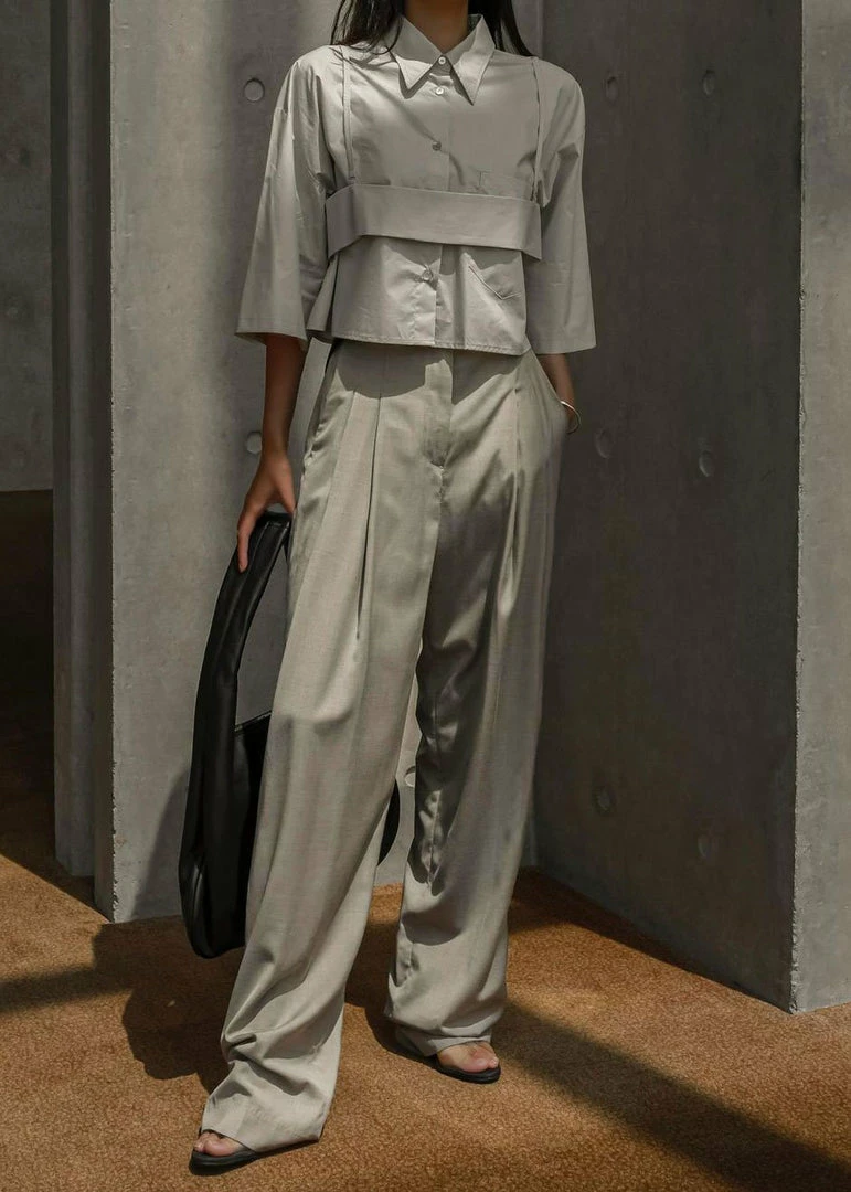 Best reviews of β The Frankie Shop CLOTHING Gelso Pleated Trousers - Light Taupe Melange π 12 The Frankie Shop CLOTHING Gelso Pleated Trousers - Light Taupe Melange