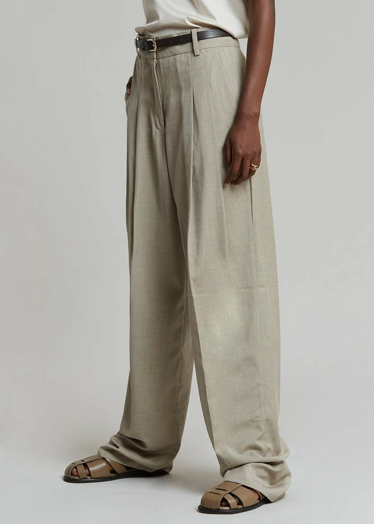 Best reviews of β The Frankie Shop CLOTHING Gelso Pleated Trousers - Light Taupe Melange π 7 The Frankie Shop CLOTHING Gelso Pleated Trousers - Light Taupe Melange
