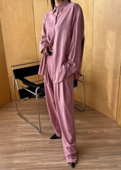 The Frankie Shop CLOTHING Gelso Pleated Trousers - Rose