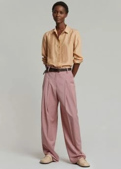 The Frankie Shop CLOTHING Gelso Pleated Trousers - Rose