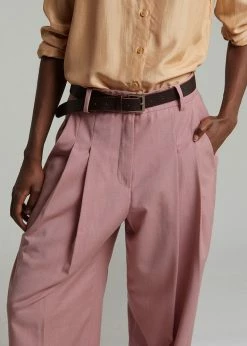 The Frankie Shop CLOTHING Gelso Pleated Trousers - Rose