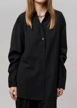 The Frankie Shop Gelso Shirt - Black CLOTHING