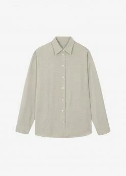 The Frankie Shop Gelso Shirt - Light Taupe Melange