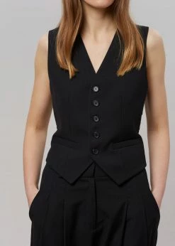 The Frankie Shop CLOTHING Gelso Waistcoat - Black