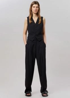 The Frankie Shop CLOTHING Gelso Waistcoat - Black