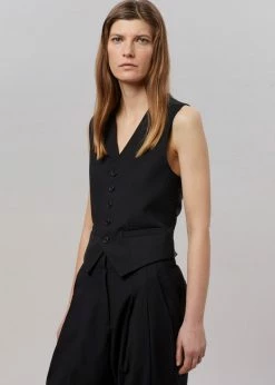 The Frankie Shop CLOTHING Gelso Waistcoat - Black