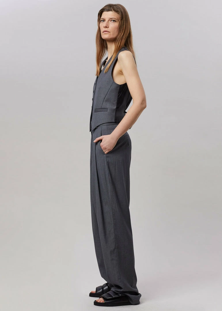 Coupon π― The Frankie Shop CLOTHING Gelso Waistcoat - Dark Grey Melange π 6 The Frankie Shop CLOTHING Gelso Waistcoat - Dark Grey Melange