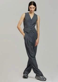 Coupon π― The Frankie Shop CLOTHING Gelso Waistcoat - Dark Grey Melange π 21 The Frankie Shop CLOTHING Gelso Waistcoat - Dark Grey Melange