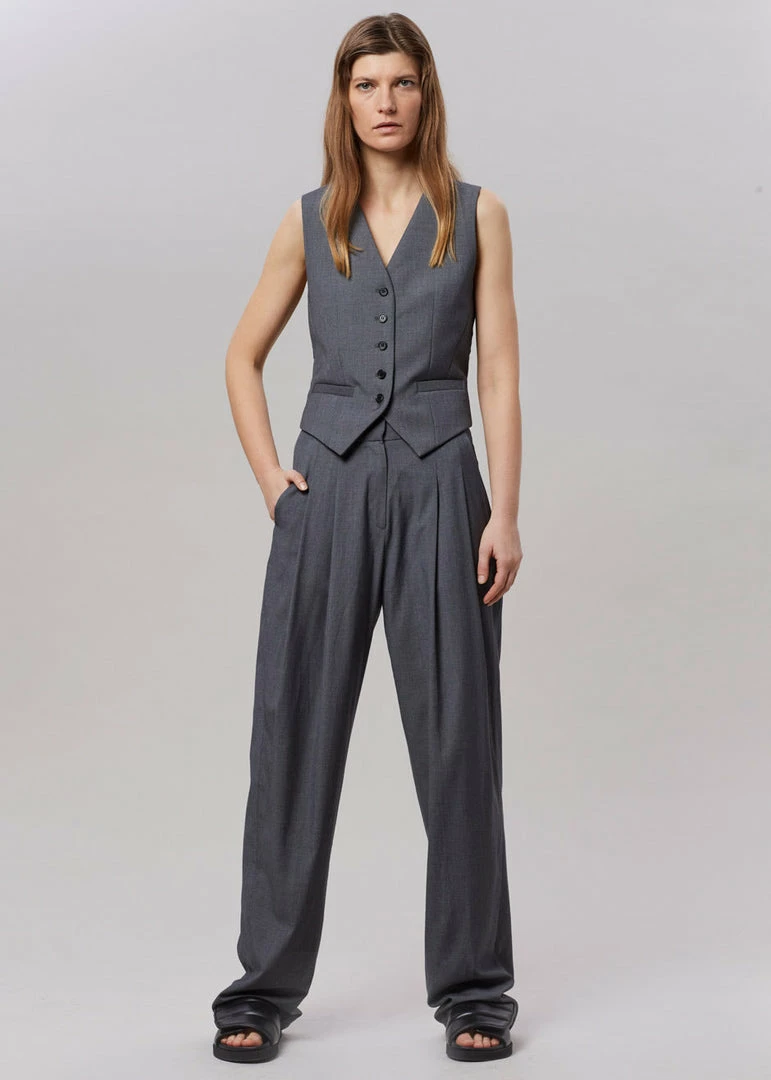 Coupon π― The Frankie Shop CLOTHING Gelso Waistcoat - Dark Grey Melange π 12 The Frankie Shop CLOTHING Gelso Waistcoat - Dark Grey Melange