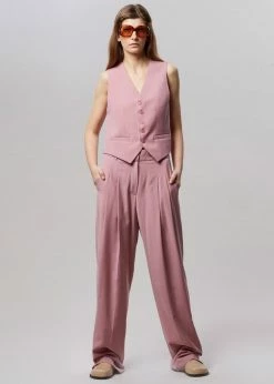 The Frankie Shop Gelso Waistcoat - Rose CLOTHING