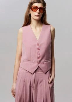 The Frankie Shop Gelso Waistcoat - Rose CLOTHING