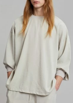 The Frankie Shop Men Geoff String Sweatshirt - Oyster