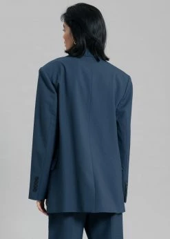 Blossom Georgina Wool Blend Blazer - Navy