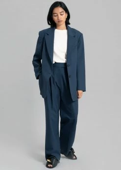 Blossom Georgina Wool Blend Blazer - Navy