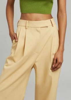 New ⌛ Blossom Georgina Wool Blend Pants - Cornsilk CLOTHING ✔️ 12 Blossom Georgina Wool Blend Pants - Cornsilk CLOTHING