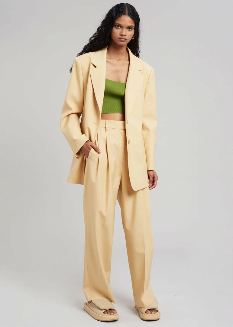 New ⌛ Blossom Georgina Wool Blend Pants - Cornsilk CLOTHING ✔️ 6 Blossom Georgina Wool Blend Pants - Cornsilk CLOTHING