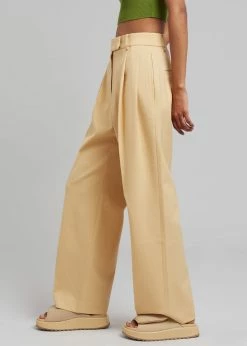 New ⌛ Blossom Georgina Wool Blend Pants - Cornsilk CLOTHING ✔️ 17 Blossom Georgina Wool Blend Pants - Cornsilk CLOTHING