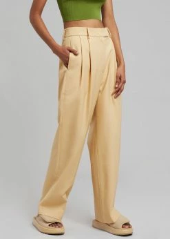 New ⌛ Blossom Georgina Wool Blend Pants - Cornsilk CLOTHING ✔️ 14 Blossom Georgina Wool Blend Pants - Cornsilk CLOTHING