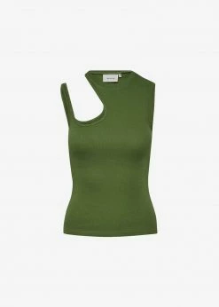 Gestuz Drew Asymmetric Tank - Chive