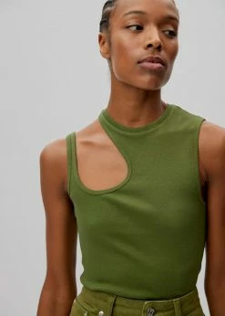 Gestuz Drew Asymmetric Tank - Chive