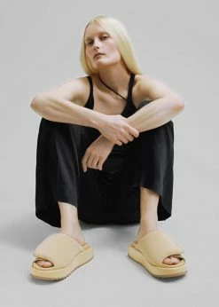 SHOES Gia Borghini Gia 1 Padded Slides - Butter Yellow