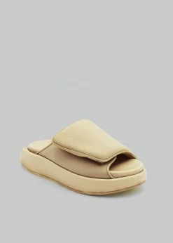 SHOES Gia Borghini Gia 1 Padded Slides - Butter Yellow