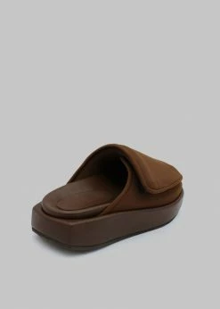 SHOES Gia Borghini Gia 1 Padded Slides - Coffee Brown