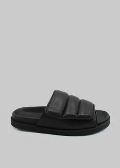 Gia Borghini Gia 3 Padded Slides - Black SHOES